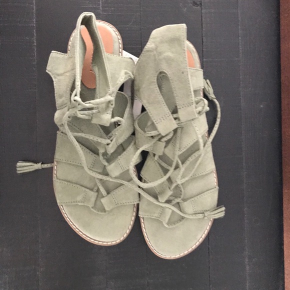 Sage Green Gladiator Sandals - Picture 4 of 4